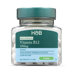 Holland & Barrett Max Strength Slow Release Vitamin B12 1000ug 180 Tablets