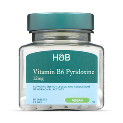 Holland & Barrett Vitamin B6 + Pyrixodine 12mg 60 Tablets