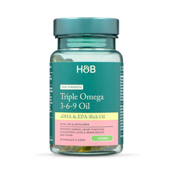 Holland & Barrett High Strength Vegan Triple Omega 3-6-9 Oil 680mg 30 Capsules