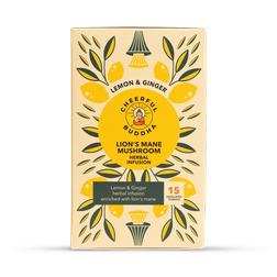 Cheerful Buddha Lion's Mane Lemon Ginger Tea 15 Tea Bags