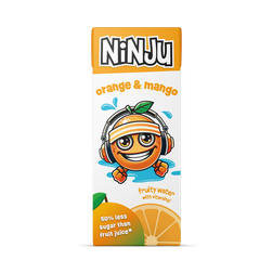 Ninju Orange & Mango Fruity Vitamin Water 200ml
