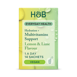 Holland & Barrett Hydration + Health Wellness Support Lemon Lime Flavour 14 Sachets