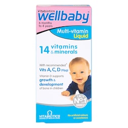 Vitabiotics Wellbaby Multi-Vitamin Liquid 6 Months to 4 Years 150ml