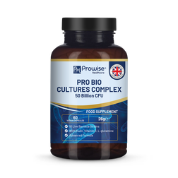Prowise Healthcare Pro Bio Cultures Complex Probiotics and Prebiotics – 50 billion CFU 60 Capsules