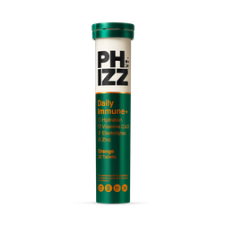Phizz Daily Immune+ Hydration, Electrolytes & Vitamins Orange Flavour 20 Effervescent Tablets