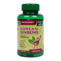 Korean Ginseng 500mg Capsules | | Vegan | Holland & Barrett