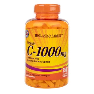 Holland & Barrett Vitamin C with Wild Rose Hips 250 Caplets 1000mg
