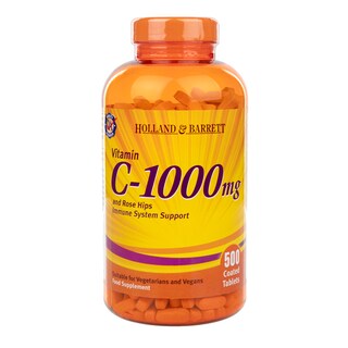Holland & Barrett Vitamin C with Wild Rose Hips 500 Tablets 1000mg