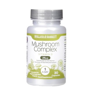 Holland & Barrett Mushroom Complex Vitamin D 25ug 30 Capsules