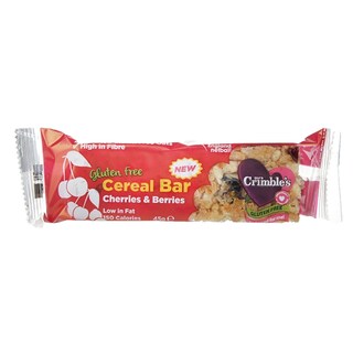 Mrs Crimble's Gluten Free Cereal Bar Cherries & Berries 45g