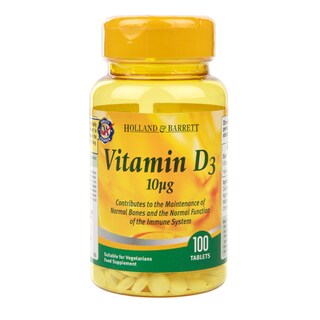 Holland & Barrett Vitamin D3 100 Tablets 10ug