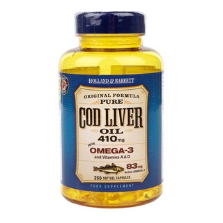 Holland & Barrett Cod Liver Oil 250 Capsules 410mg