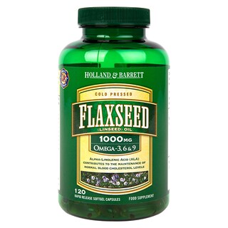 Holland & Barrett Flaxseed Linseed Oil 120 Capsules