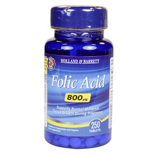 Holland & Barrett Folic Acid 250 Tablets 800ug