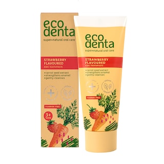 Ecodenta Wild Strawberry Scented Toothpaste for Children with Carrot Extract & Kalident 75ml