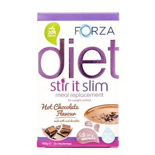 Forza Stir It Slim Hot Meal Replacement Drink Hot Chocolate 3 x 55g