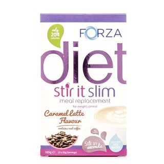 Forza Stir It Slim Hot Meal Replacement Drink Caramel Latte 3 x 55g