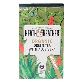 Heath & Heather Organic Green Tea & Aloe Vera 20 Tea Bags