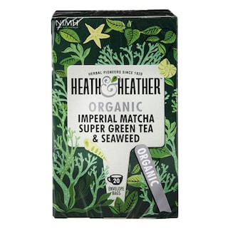 Heath & Heather Organic Super Green Tea Matcha & Seaweed 20 Tea Bags
