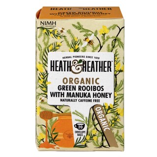 Heath & Heather Organic Green Rooibos with Manuka Honey 20 Tea Bags