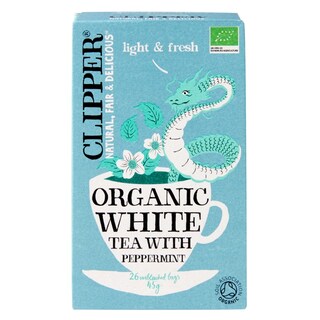 Clipper Organic White Tea With Natural Peppermint 20 Tea Bags