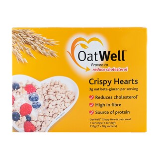 OatWell Crispy Hearts with Oat Beta-Glucan 7 Day Supply 7x30g