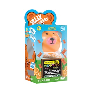 Jelly Bears Omega 3 Orange Fruit Bear 60 Chewables