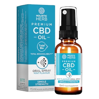 Holistic Herb Premium CBD Oral Spray Single Strength 15ml Mint Flavour