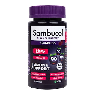 Sambucol For Kids 4-12 Years + Vitamin C Black Elderberry 30 Gummies