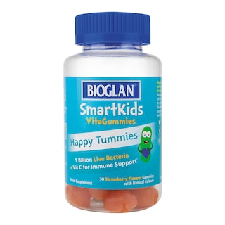 Bioglan SmartKids Happy Tummies 30 Strawberry Flavour Gummies