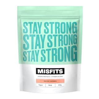 Misfits Salted Caramel Stay Strong Vegan Protein Powder 500g