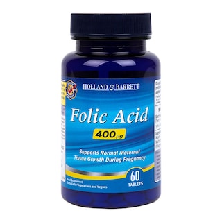Holland & Barrett Folic Acid 60 Tablets 400ug