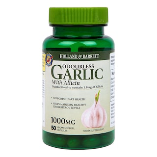 Holland & Barrett Odourless Garlic Vegan With Allicin 1000mg 50 Capsules