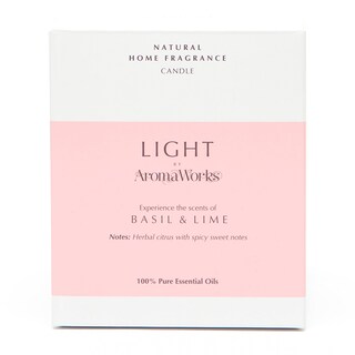 Aromaworks Basil & Lime Soy Wax Candle 220g