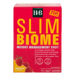 Holland & Barrett Slimbiome Raspberry Flavour 21 Sachets