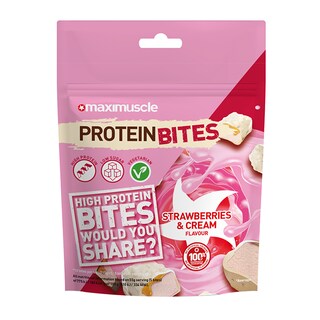 MaxiMuscle Protein Bites Strawberries & Cream 110g