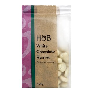 Holland & Barrett White Chocolate Raisins 125g