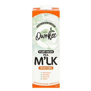 Qwrkee Plant Based Pea M'Lk - Unsweetened 1Ltr