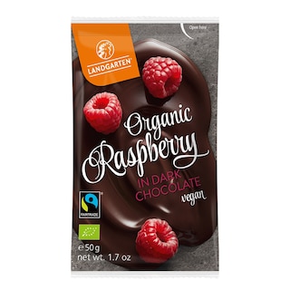 Landgarten Raspberry In Dark Chocolate 50g