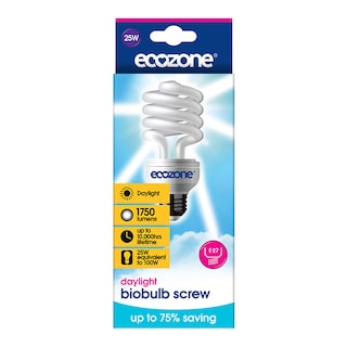Ecozone Biobulb - 25W Daylight - Screw E27 Single