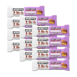 Misfits Chocolate Caramel Vegan Protein Bar 12 x 45g