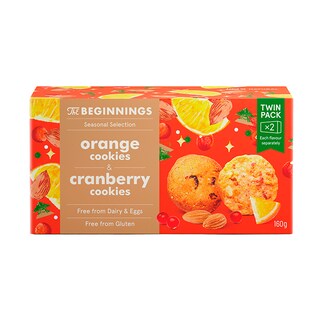 The Beginnings Orange Cookies & Cranberry Cookies 160g (2 x 80g)