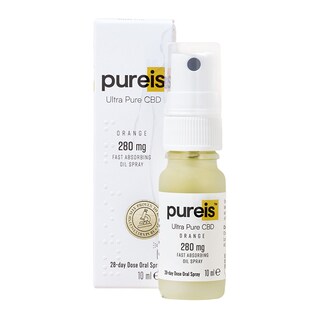 Pureis® Ultra Pure CBD Fast Absorbing Oil 280mg Orange Flavour Oral Spray 10ml
