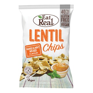 Eat Real Lentil Chips Mango Mint 40g