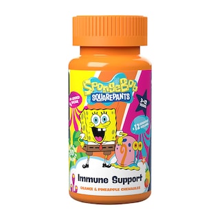 SpongeBob SquarePants Nickelodeon Immune Support Orange & Pineapple 60 Chewables
