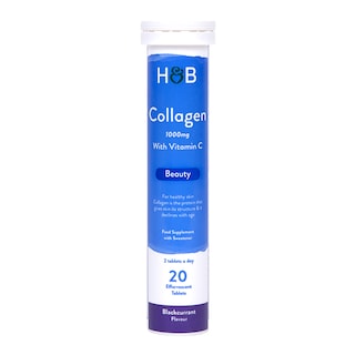 Holland & Barrett Bovine Collagen Blackcurrant Effervescent 20 Tablets 1000mg