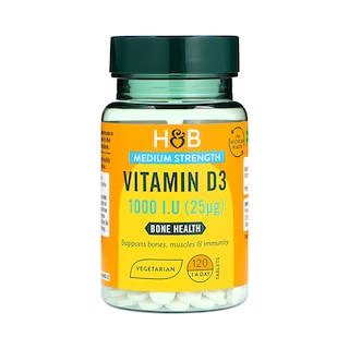 Holland & Barrett Vitamin D3 1000 I.U 25ug 120 Tablets