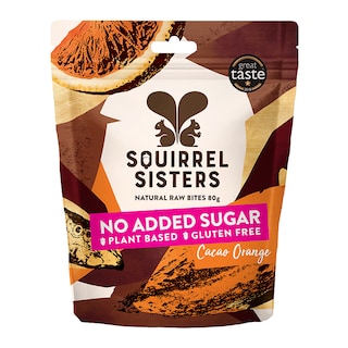 Squirrel Sisters Cacao Orange Raw Brownie Bites 80g