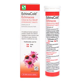 EchinaCold Echinacea Cold & Flu Relief Effervescent 20 Tablets