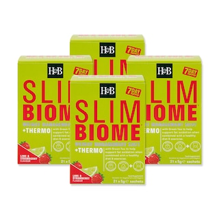 Holland & Barrett Slimbiome Thermo Strawberry & Lime Flavour 28 Day Bundle